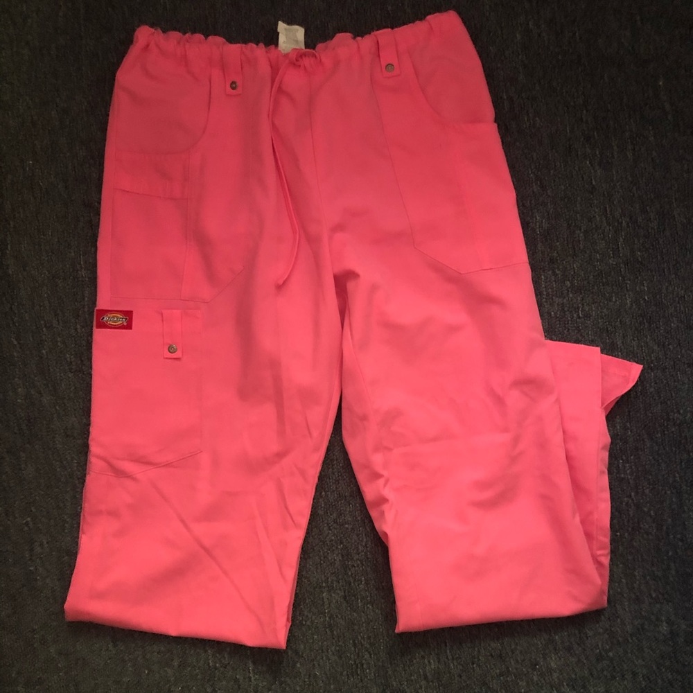 Dickies drawstring cargo scrub pants
